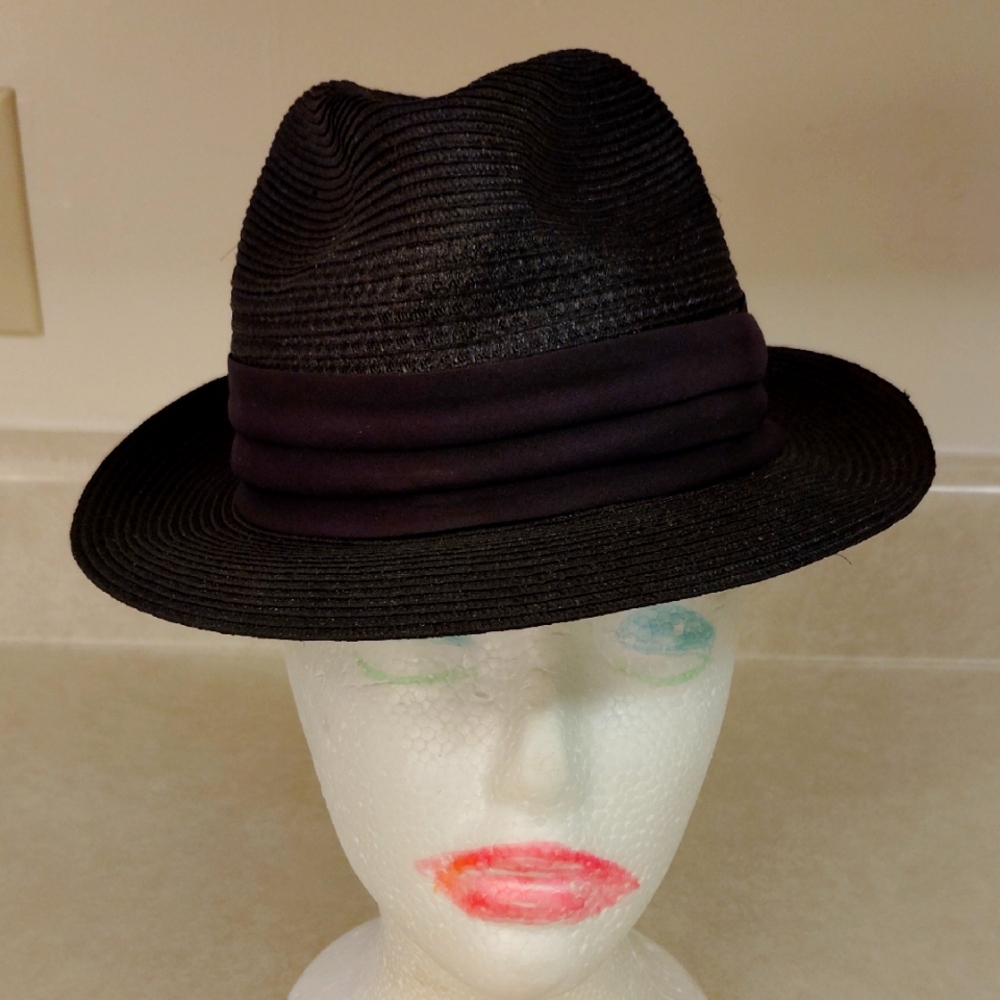 ParkRoyal Milan Weave Black  Fedora Hat